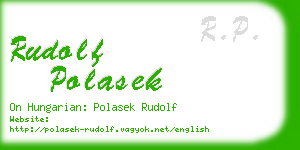 rudolf polasek business card